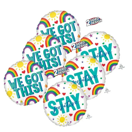 Anagram&reg; Stay Positive We Got This Balloon 18 Inch {5}