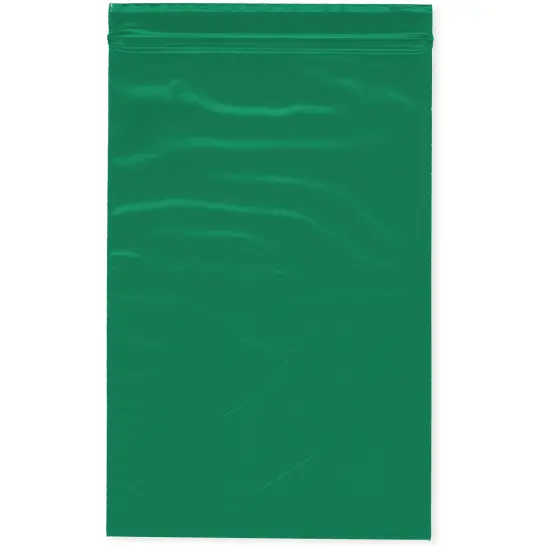 Plymor 6" x 9", Green 2 Mil Zipper Reclosable Plastic Bags {1}