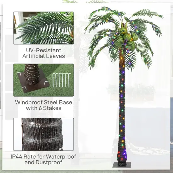 Realistic Green Artificial Palm Tree Plant Decor {2}