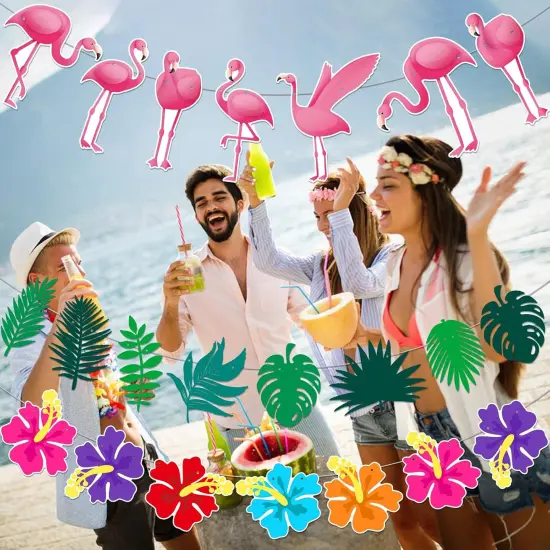 Flamingo Banner Flamingo Birthday Banner for Flamingo Party Decorations Flamingo Birthday Decorations Flamingo Decorations Hello Summer Party Decorations {4}