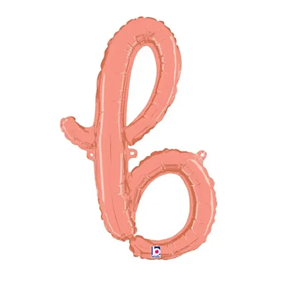 Betallic&reg; 24 inch Script Letter B Rose Gold Air Fill Only {3}