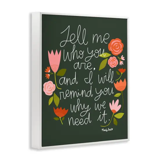 Stupell Industries Inspiring Quote with Florals Framed Giclee Design by Mandy Ford Art + Illustration {3}