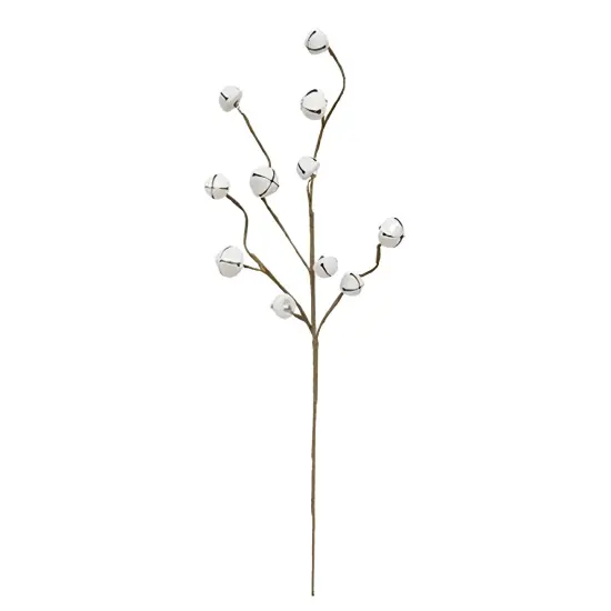 Christmas White Jingle Bell Pick 19 Inch Winter Rustic Holiday Accent {1}