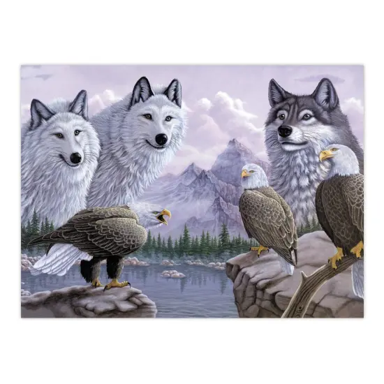 PAL30 | Painting by numbers™ 13pc 11.25" x 13.375" Wolves & Eagles Painting Project {2}