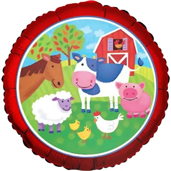 18" Barnyard Farm Animals Foil Balloon Farm Party Decoration {1}