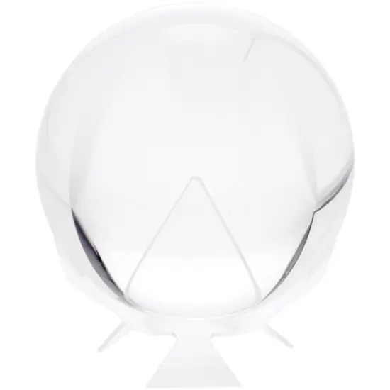 Plymor Clear Acrylic Ball or Sphere Flower Petal Display Holder Stand, 3" H x 5" W x 5" D {3}