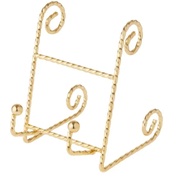Bard's Twisted Gold-toned Wire Easel, 4.5" H x 3.5" W x 4.25" D {1}