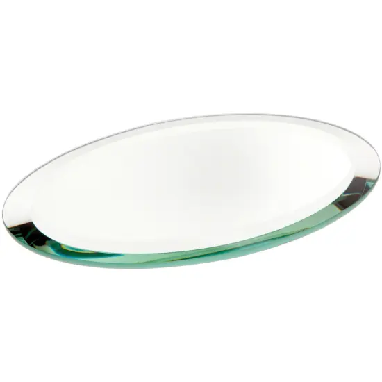 Plymor 4" x 6" Oval, 5mm Thick Beveled Glass Mirror {1}