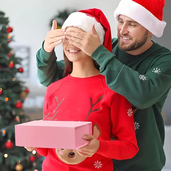 Gift Box with Lids for Presents, 9 x 6.7 x 2.75 Inch, Groomsmen Bridesmaid Proposal Box with Magnetic Closure, Small Gift Box for Women Men {2}