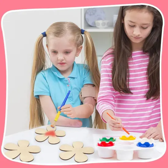 3 inch Flowers Wood Cutouts Floral {5}