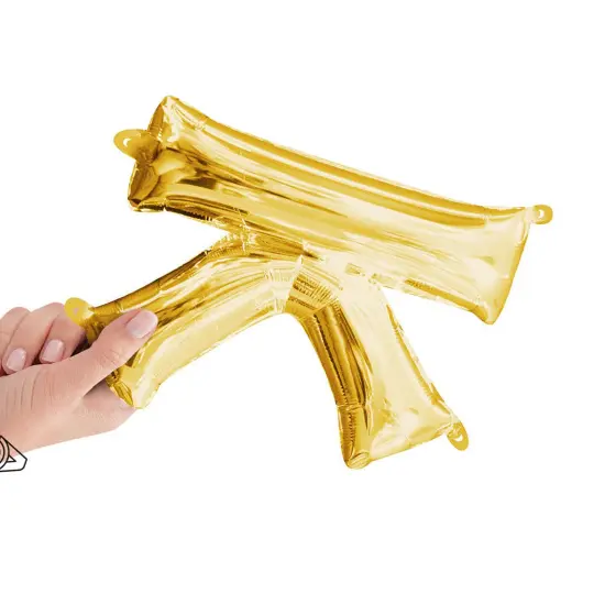 Anagram&reg; 16" Gold Letter K Balloon Air Fill Only Foil Mylar {2}