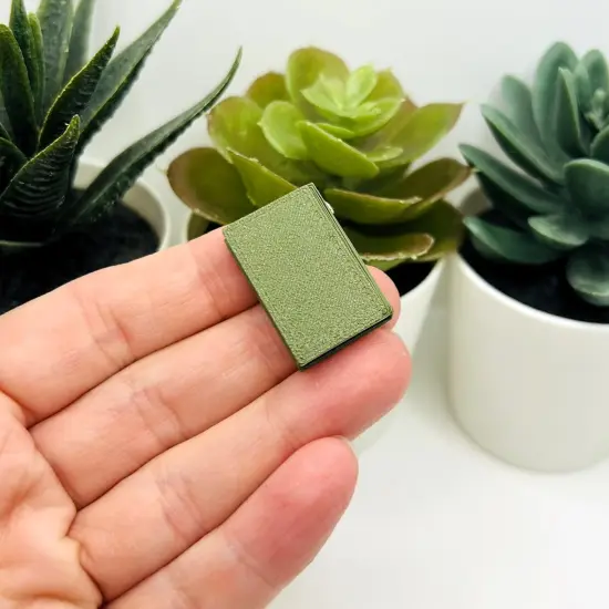 1, 4, or 20 Pieces: 3D Dark Green Book Charms {4}