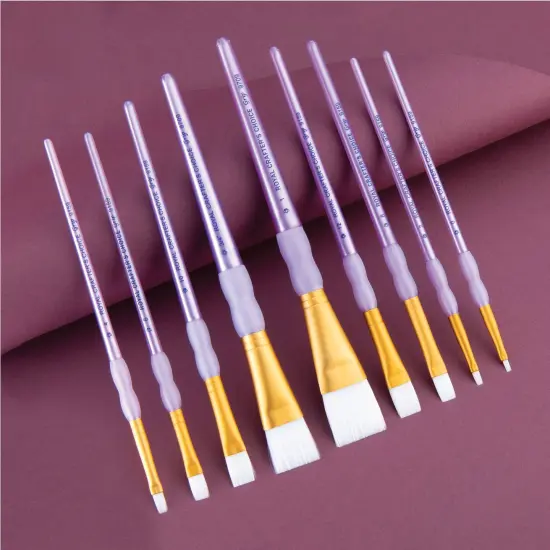 RCC 306 | Crafter's Choice&trade; 9pc White Taklon Shader/Wash Brush Set {2}