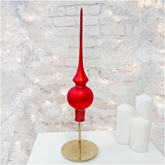 Bard's Tree Topper Etched Gold-toned Stand, 10" H x 4" W x 4" D {3}