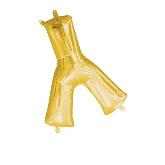 Anagram&reg; 16" Gold Letter Y Balloon Air Fill Only Foil Mylar {4}