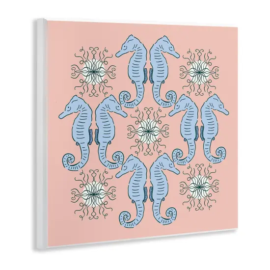 Stupell Industries Symmetrical Coral Seahorse Pattern Wall Plaque Design by Sazerelli Designs {3}