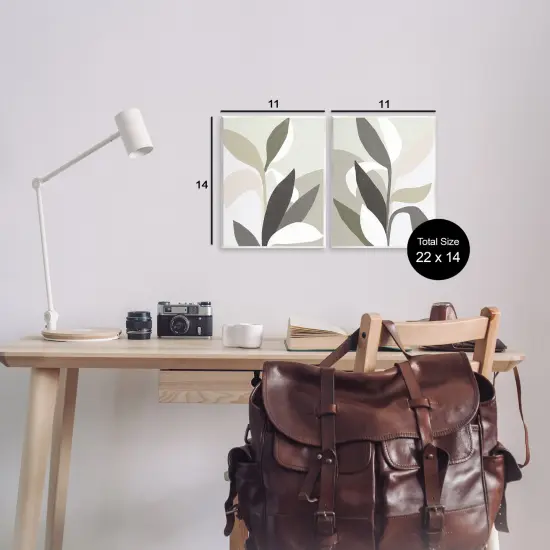 Stupell Industries Neutral Leaf Shapes Wall Plaque Design by June Erica Vess {3}