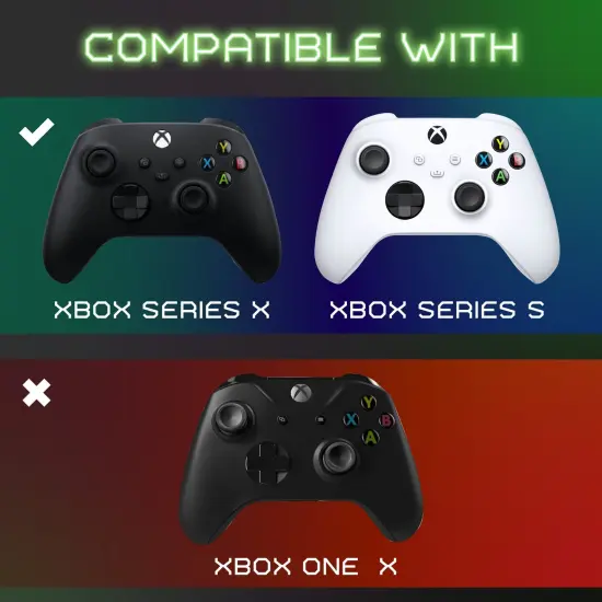 For Xbox Series X / S Controller Skin Case Cover Shell, Transparent Protective Hard Case, Clear Black {6}