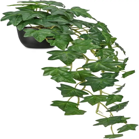 31" Fake Ivy Plant for Home Decor Indoor Silk Artificial Hanging Plant in Pot Large Fake Ivy Vine Faux Ivy Leaves for House Room Indoor Outdoor Home Shelf Office Plant Decor Green {1}