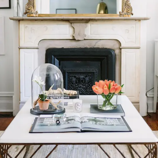 Artificial Peach Tulips in Vase with Faux Water 5.5" Real Touch Flowers Fake Tulips Small Flowers Arrangement in Cube Glass Vase {3}