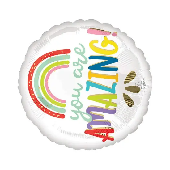 Anagram&reg; 17 Inch You Are Amazing Rainbow Balloon {3}