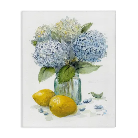 Stupell Industries Hydrangeas & Lemons Vase Canvas Design by Patti Bishop {1}