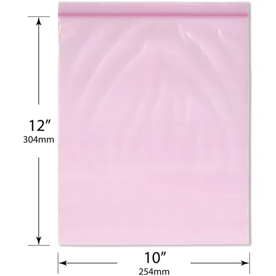 Plymor 10" x 12" (Pack of 100), 4 Mil Heavy Duty Anti-Static Zipper Reclosable Plastic Bags {3}