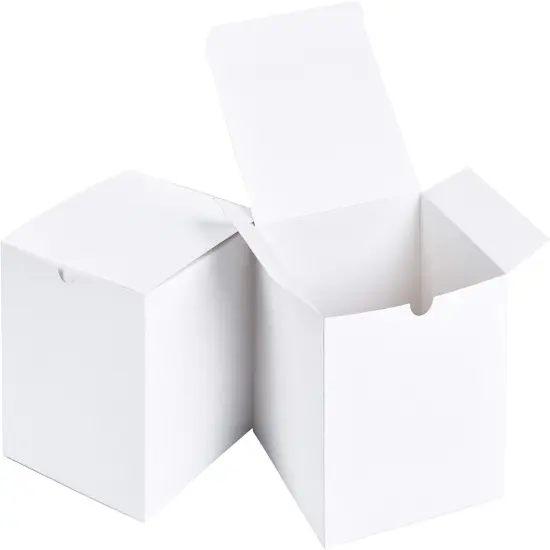 10 Pcs White Cardboard Gift Boxes with lids | 6x6x6inch Square Boxes | Medium Gift Boxes Suitable for Party, Wedding, Christmas, Holidays, Birthdays and All Other Occasions {1}