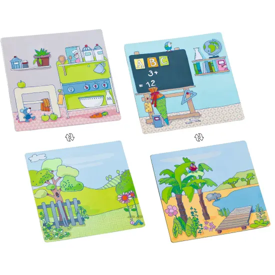 HABA Dress-Up Doll Magnetic Game Box & Magnetic Puzzle for Toddlers, Road Trip Toy for Kids, Toddler Activities for 2-4 Year Olds, 54 Piece Set Multicolor {5}