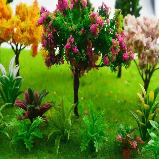 28 Pcs Miniature Fairy Garden Tree Plant Ornament, Mixed Model Trees 1-3 Inches, Miniature Dollhouse Pots Decor Moss Bonsai Micro Landscape {3}