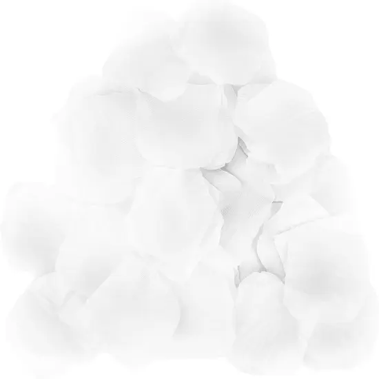 500 Pcs Exquisite White Rose Petals, Emulation Silk Rose Petals, Artificial Flower Petal {1}