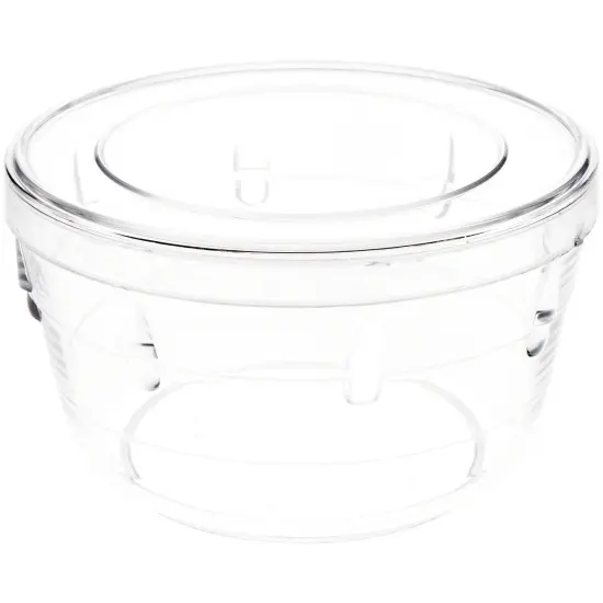Pioneer Plastics 010C Clear Extra Small Round Plastic Container, 3.0625" W x 1.75" H {1}