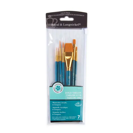 RSET-9183 | 7pc Golden Taklon Variety Brush Set {1}