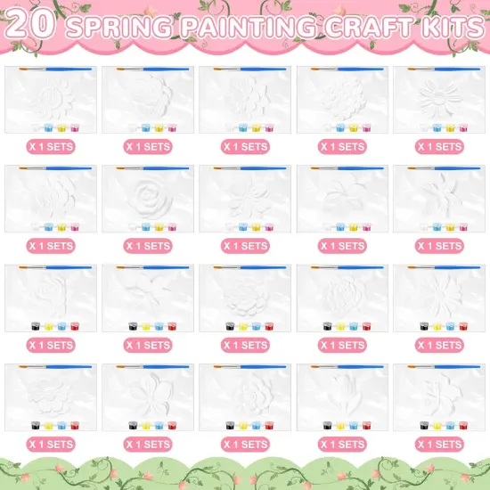 0 Set Flower DIY Painting Kit Ceramic to Paint Your Own Statues {3}