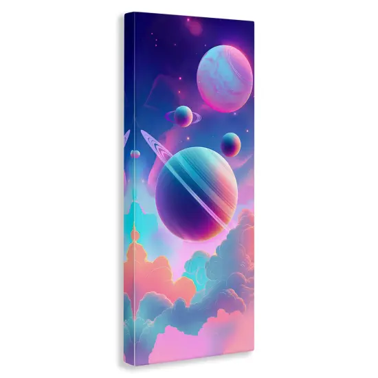 Stupell Industries Pastel Clouds with Planets Canvas Design by Wumples {3}