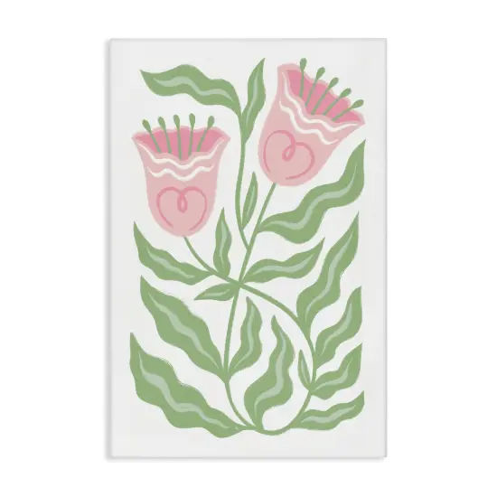 Stupell Industries Pink Tulip Twin Blossoms Canvas Design by Martina Pavlova {1}