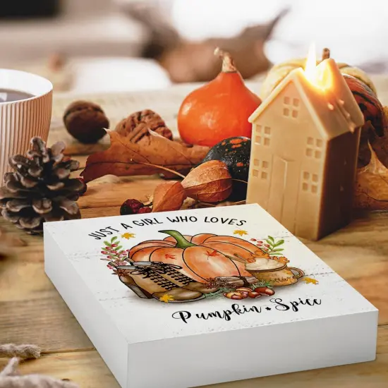 Just a Girl Who Loves Pumpkin Spice Fall Pumpkin Shoes Coffee Cup {3}