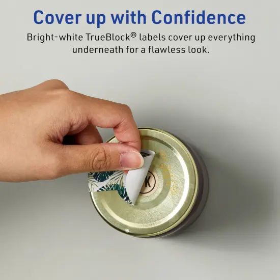 Avery TrueBlock Matte White Paper Labels,1-1/2" x 4" Lollipop {3}