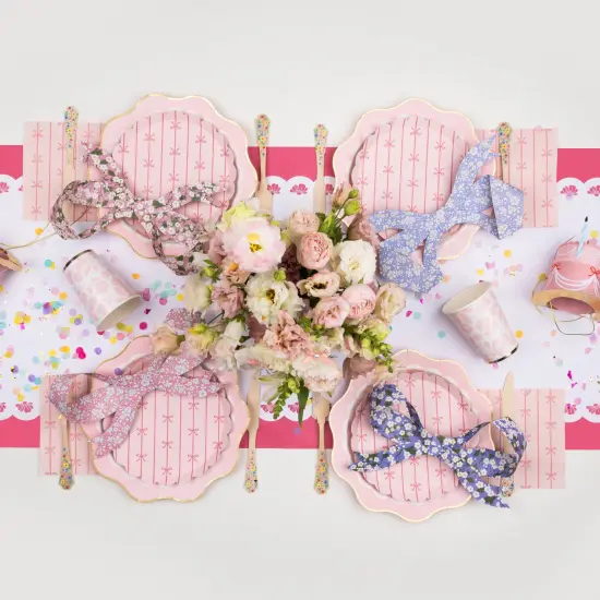 PETAL PINK SIGNATURE BOW SMALL PLATES {6}