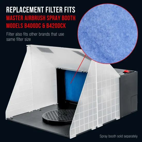 Filter Set for Portable Airbrush Spray Booth that Fits Master, Paasche, Sky Enterprise, Air Hobby and More (Pack of 4) {5}