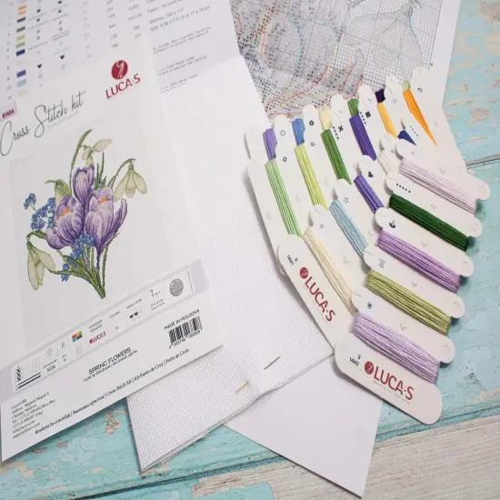 Spring Flowers B1404L Counted Cross-Stitch Kit {4}