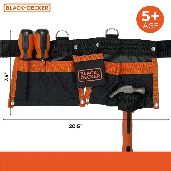 Black and Decker Kids Tool belt &ndash; Pretend Play Belt for tools with adjustable Strap {3}