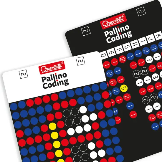 Quercetti: Pallino Coding - Create-Your-Own Mosaic w/ Colored Balls, STEM Game Activity Toy, Design Cards, Learn Programming Basics-Patterns, Kids 6+ {7}
