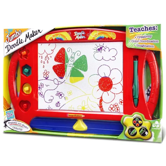 Lanard: Doodle Maker - Drawing Board, Create Magnetic Art Magic, Magnetic Pen, 4 Colorful Stamps, Imaginative & Creative Play, STEM Toy, Kids Ages 3+ {1}