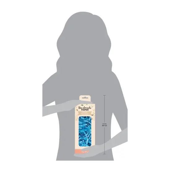 American Crafts Handmade Paper Shredded Paper 3oz-Blue {3}