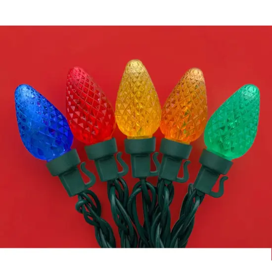 70 LED Indoor Outdoor C6 Classic Bulb Christmas String Lights Multicolor {4}
