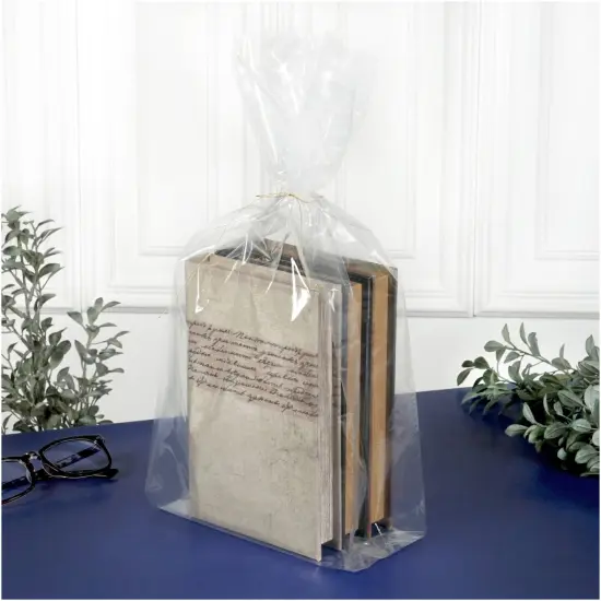 Plymor 8" x 4" x 20" (Pack of 100), 1 Mil Gusseted Plastic Bags {5}