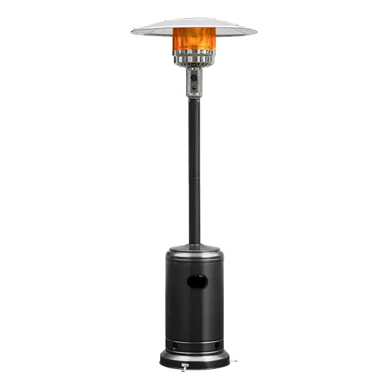 Costway 50000 BTU Propane Patio Heater Standing Steel with Wheels Grey/Black/Silver {1}
