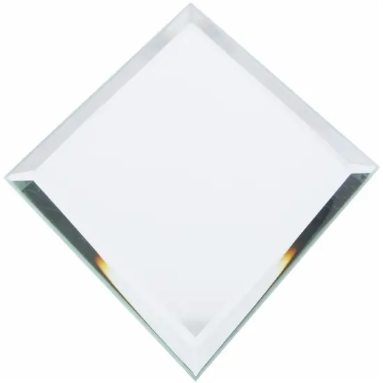 Plymor 4" x 6" Diamond-Shaped, 3mm Thick Beveled Glass Mirror {2}