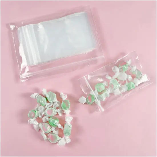 Plymor 3" x 5", 2 Mil Zipper Reclosable Plastic Bags {4}